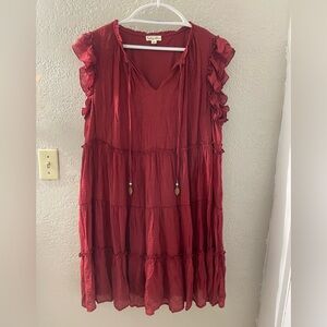 NWOT Indigo Rose‎ Women's Red Midi Dress Size 3X
